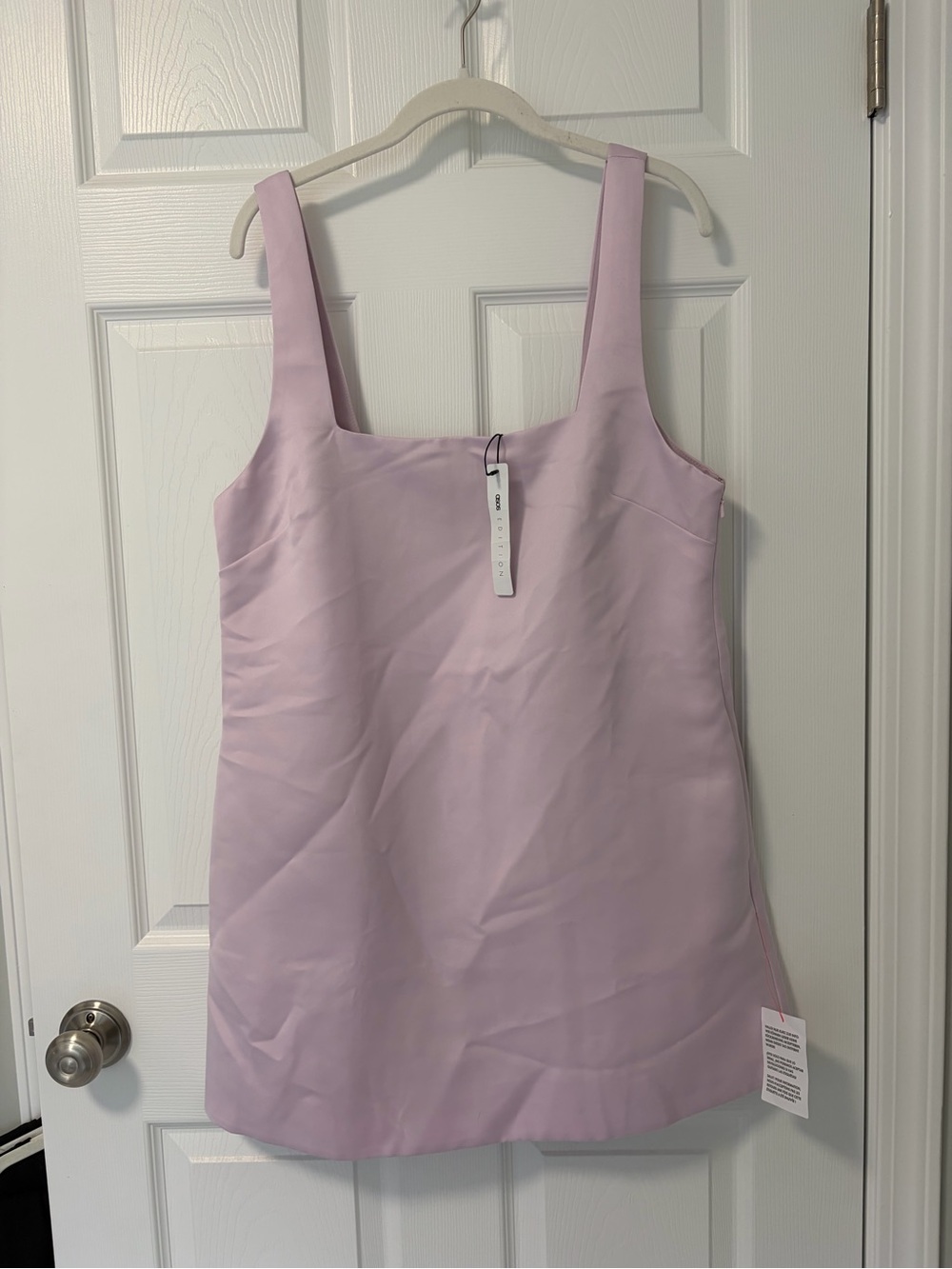 ASOS Lilac Square-Neck Mini Dress
